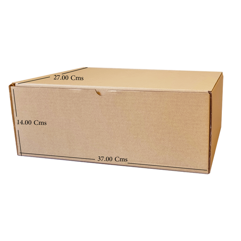 Heavy Duty Brown Corrugated kraft Boxes for Gifts (37x14x27) Cms – (6Pc Pack) - WILLOW