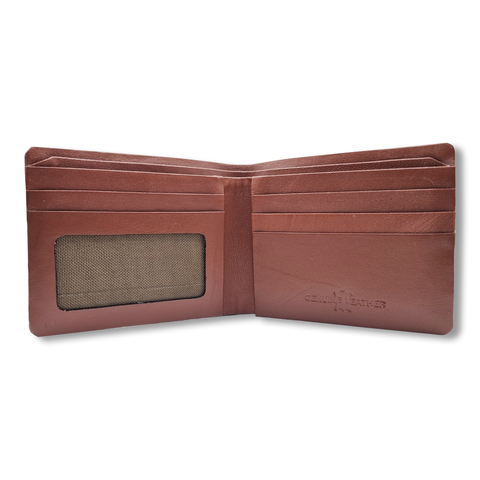 Men Tan Genuine RFID Leather Wallet - Regular Size (5 Card Slots) - Chaos