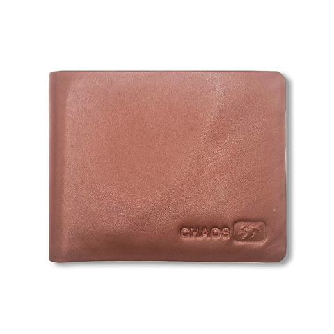 Men Maroon Genuine RFID Leather Wallet - Regular Size (5 Card Slots) - Chaos