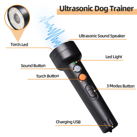Dog Barking Control Devices Dual Sensor Anti Barking Device with Training/