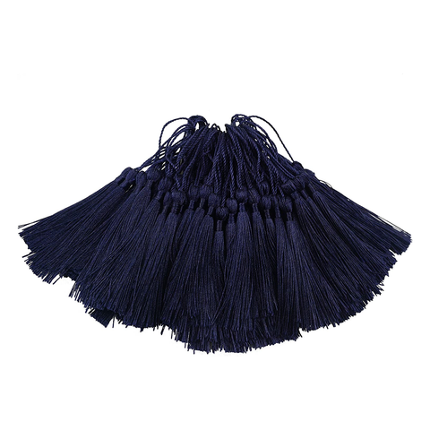 96 PCS Peacock Blue Soft Craft Tassels with Loops for Jewelry Making, DIY, Bookmark, - WILLOW