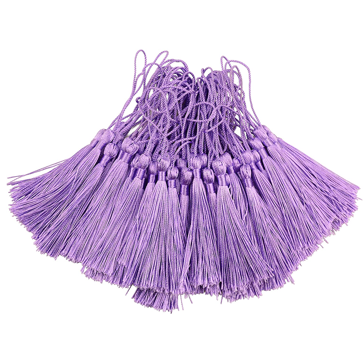 96 PCS Maroon Soft Craft Tassels with Loops for Jewelry Making, DIY, Bookmark, - WILLOW