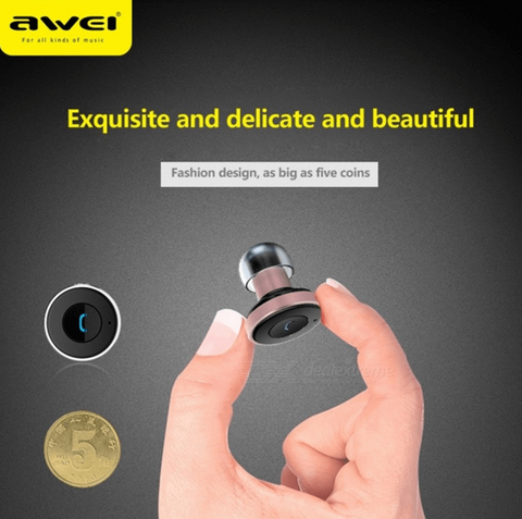 AWEI A870BL Headset 2 in 1 Multi-function Bluetooth V4.0 Hands-free Call 5V 2.1A USB Car Charger - SquareDubai