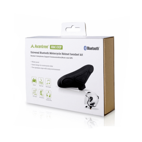 Avantree HM100P Bluetooth Helmet In Ear Headset - Black - SquareDubai