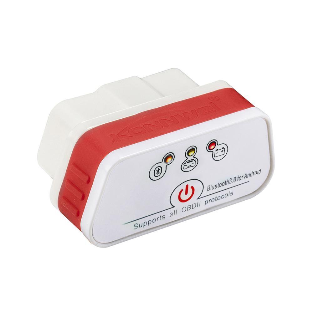 Konnwei KW901 OBD2 Car Bluetooth 3.0 Scanner ELM327 Car Diagnostic Tool - RED-2