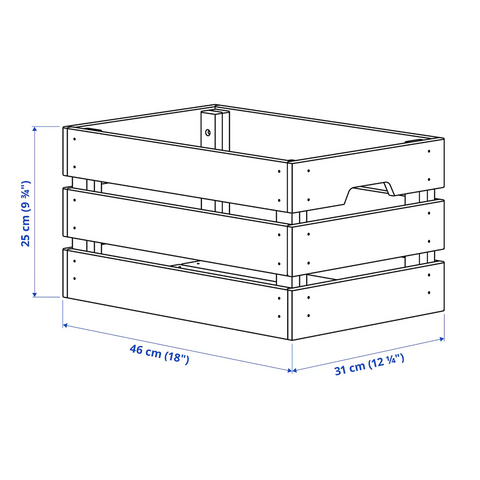 Pine Box for Heavy Load 46x31x25 cm - KNAGGLIG