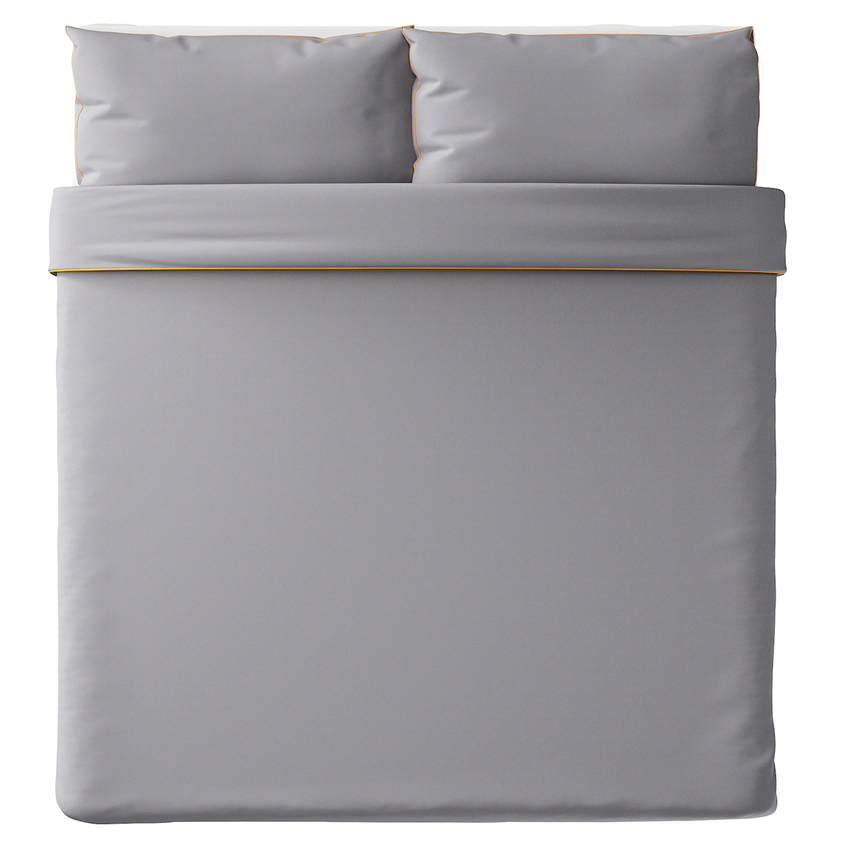 Quilt cover and pillowcase, Grey Yellow 150x200/50x80 cm - KUNGSBLOMMA