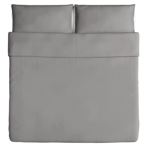 Quilt cover and pillowcase, Grey, 150x200/50x80 cm - ANGSLILJA