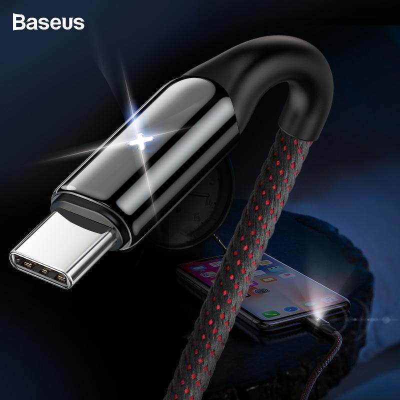 BASEUS  X-shape Light USB Cable TypeC Data Sync Cable Charging Quick Charge Fabric 3.0 - SquareDubai