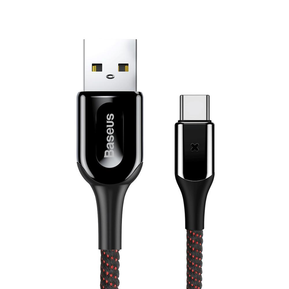 BASEUS  X-shape Light USB Cable TypeC Data Sync Cable Charging Quick Charge Fabric 3.0 - SquareDubai