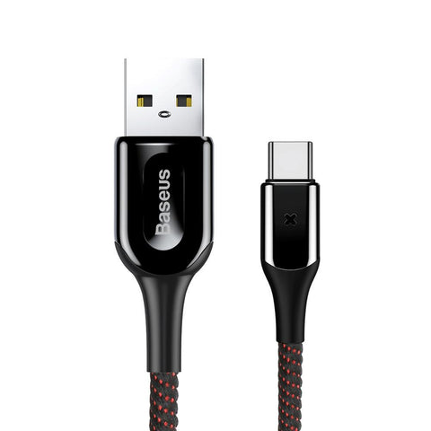 BASEUS  X-shape Light USB Cable TypeC Data Sync Cable Charging Quick Charge Fabric 3.0 - SquareDubai