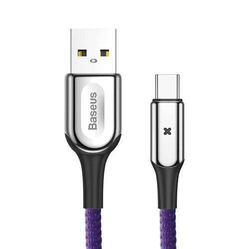 BASEUS  X-shape Light USB Cable TypeC Data Sync Cable Charging Quick Charge Fabric 3.0 - SquareDubai