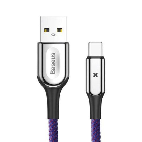 BASEUS  X-shape Light USB Cable TypeC Data Sync Cable Charging Quick Charge Fabric 3.0 - SquareDubai