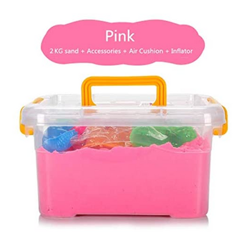 Magic Sand Toy Set with Modeling Tools (2 Kg) - PInk