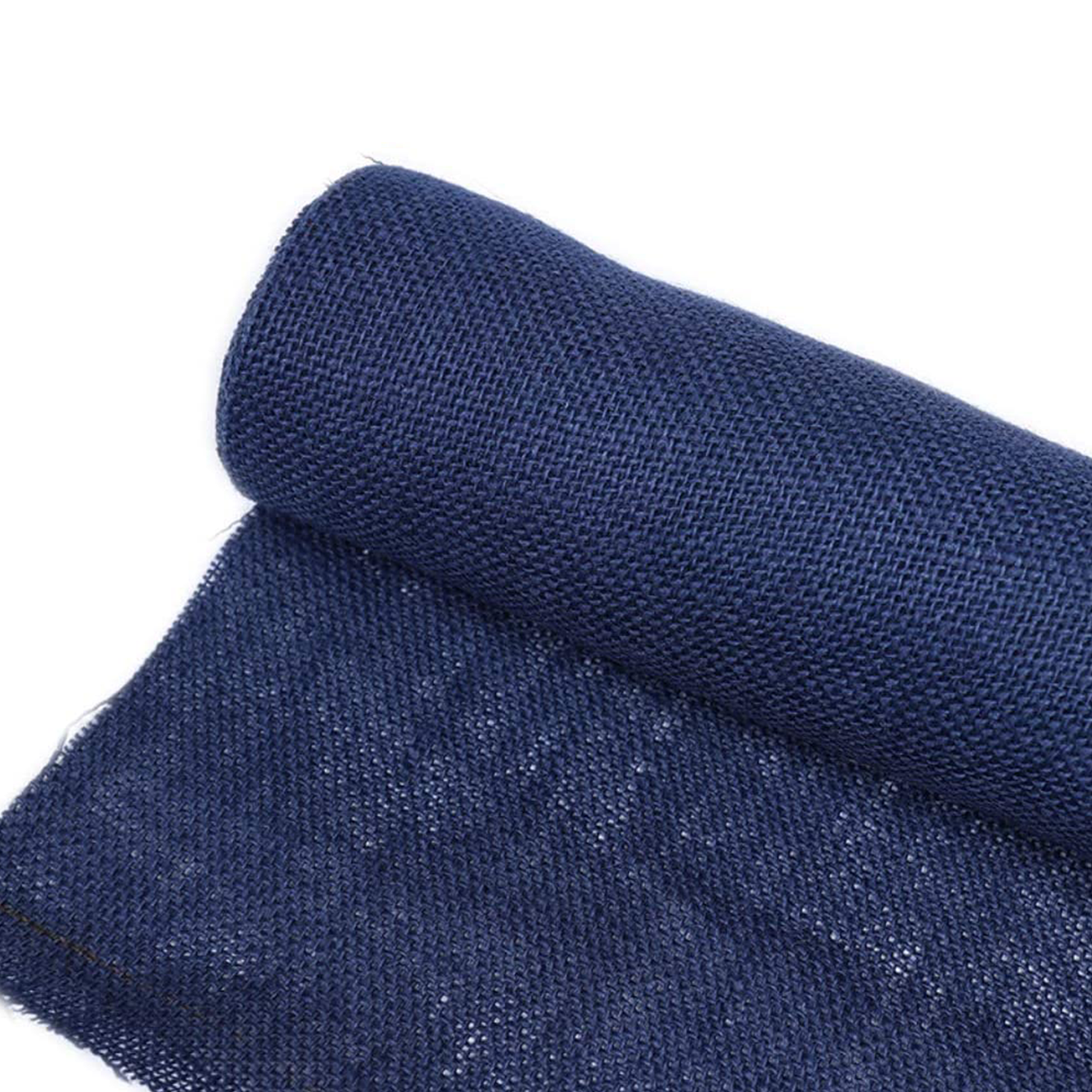 Jute Burlap Fabric Ribbon Roll DIY Sewing Craft Tablecloth Home Decor - Navy Blue