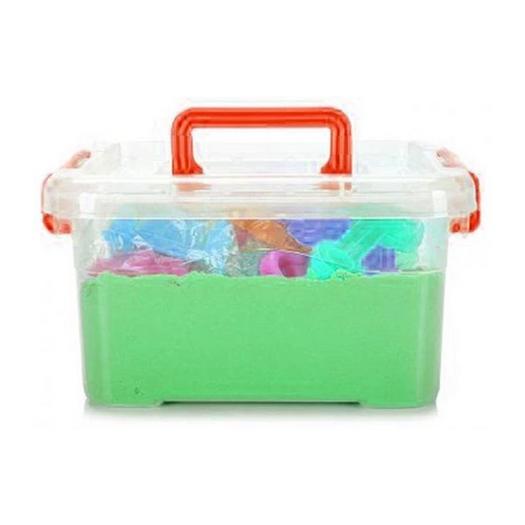 Magic Sand Toy Set with Modeling Tools (2 Kg) - Green