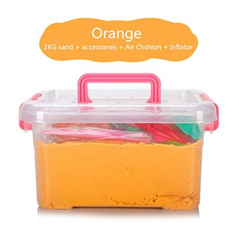 Magic Sand Toy Set with Modeling Tools (2 Kg) - Orange