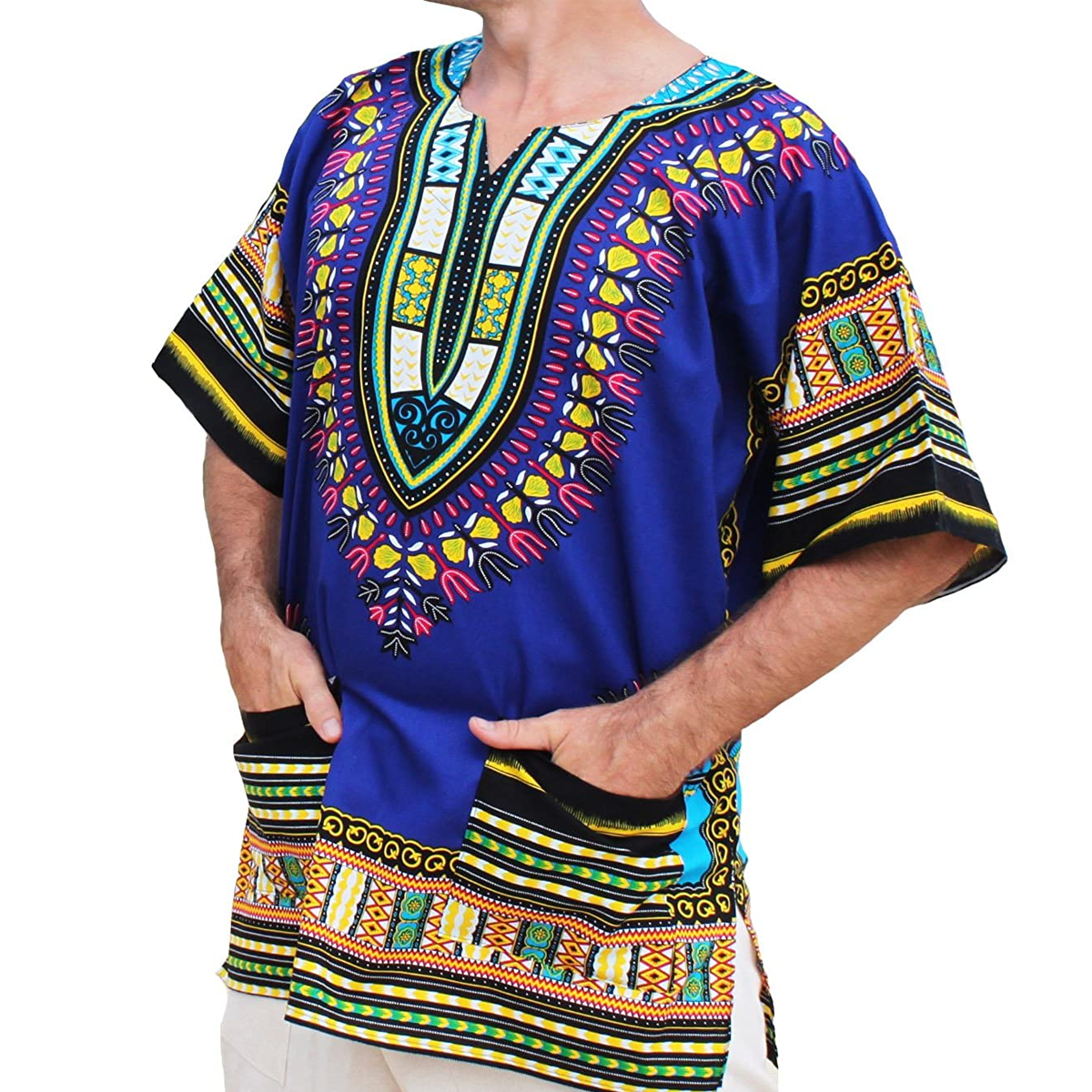Tribe Premium Traditional Colourful African Dashiki Thailand Style - D Green
