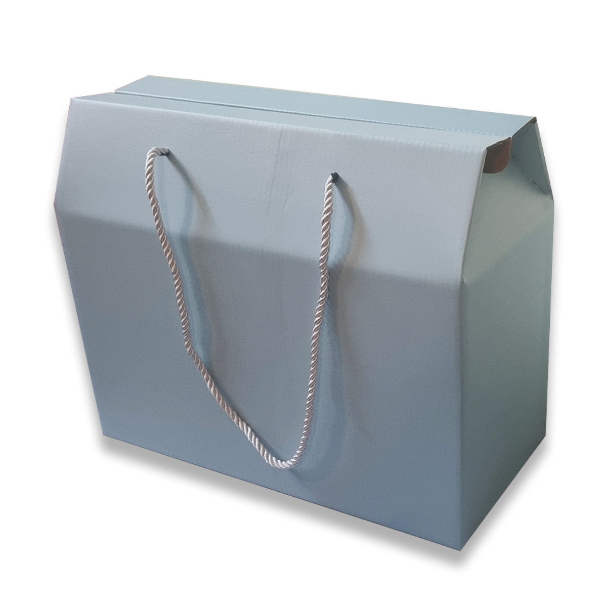 Heavy Duty Large BLUE Kraft Corrugated Boxes with Rope Handles  35x15x28Cm (10Pc Pack) - Willow