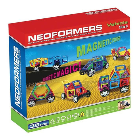 Little Angel - Kids Toys Magnetic Building Vehicle 36pcs Set
