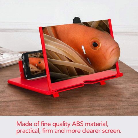 Pulling Type Mobile Phone Screen Amplifier 3D Effect Large Screen - Red