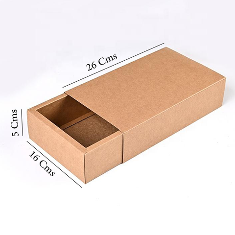 12pcs DIY Paper Box Drawer Type Jewelry Packing Box Tea Gift Cosmetics Boxes,Kraft (26x16x5cm) - WILLOW