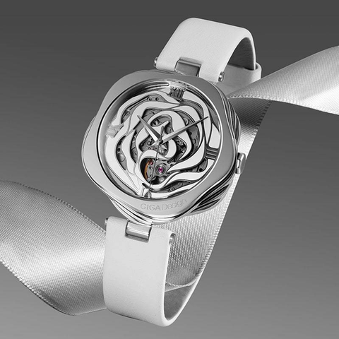 CigaDesign R Series Danish Rose Quartz Wristwatch For Women Mesh Strap