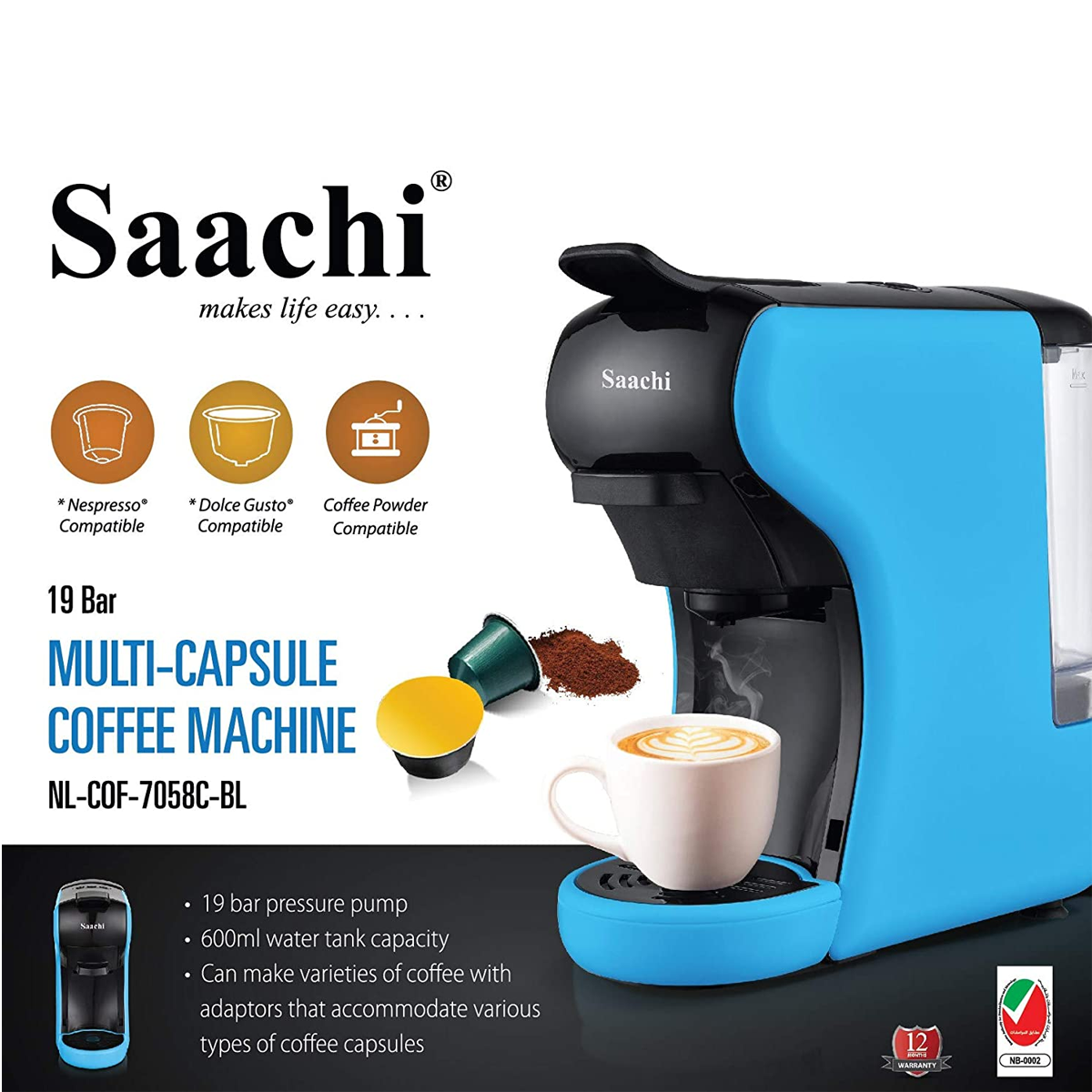 Coffee machine outlet multi capsule