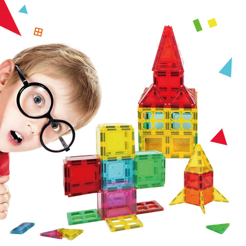 Little Angel - Kids Toys Magnetic Building Blocks 120 Piece 3D Set