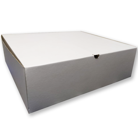 10 Pc Large White Corrugated Kraft Box - 41x41x13 Cms - Willow