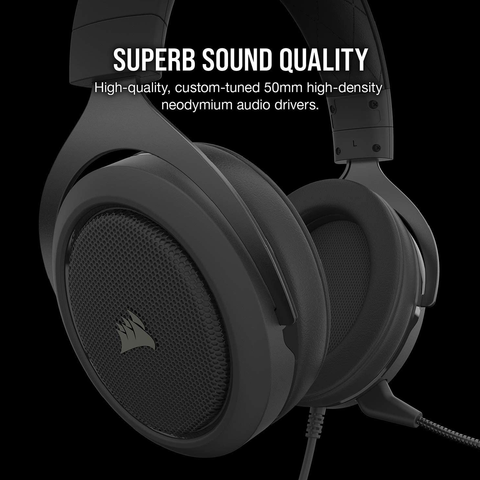 Corsair HS50 STEREO Stereo Gaming Headset - Black/Green