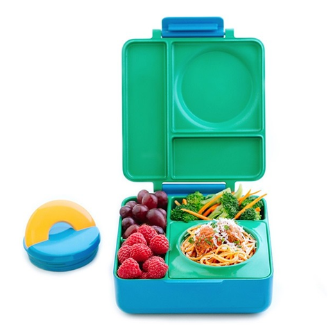 OmieBox Kids Bento Lunch Box with Insulated Thermos - Omielife - Blue