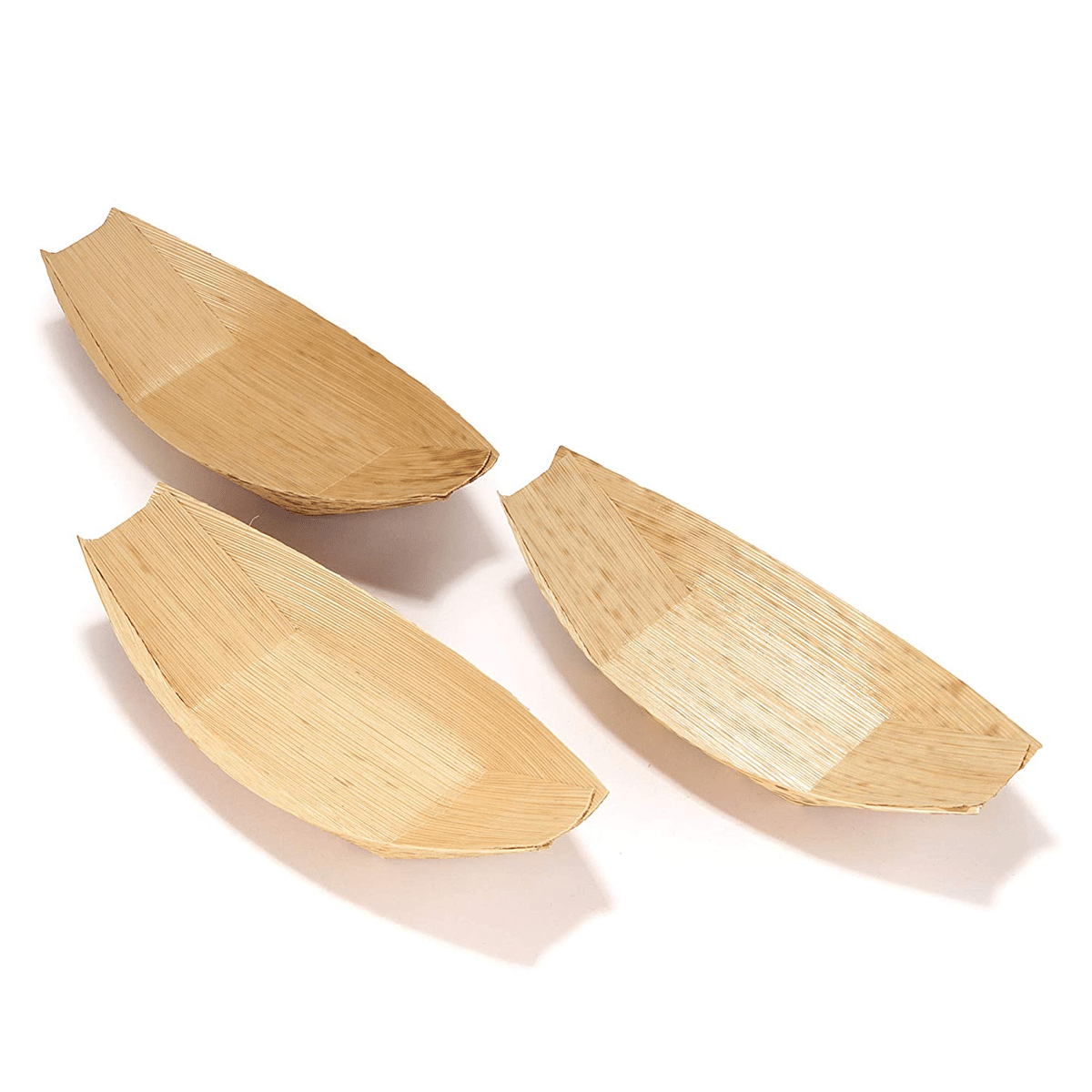 Premium Bamboo Leaf Boat All Natural and Disposable  6"x2.75" for Catering and Home Use ( Pack of 100 )