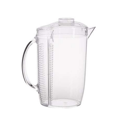 HEC Crystal Acrylic Fruit Infusion Pitcher (26 cm, Clear)