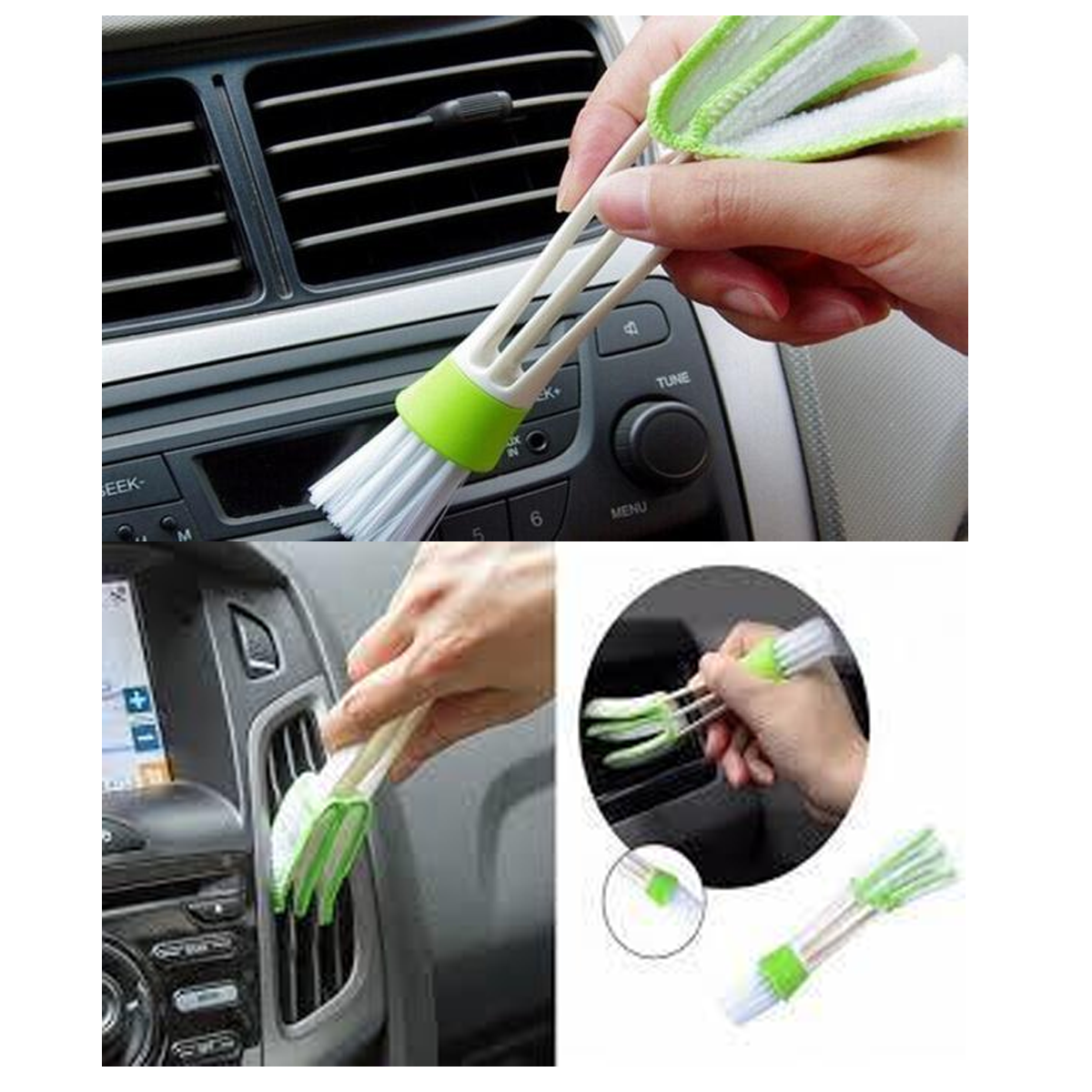 Car air conditioning outlet slot gap brush cleaning supplies tool - SquareDubai