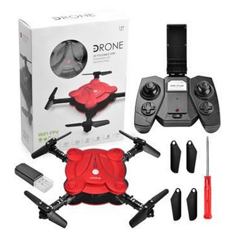 Mini RC Self Portable Drone, Red  8992