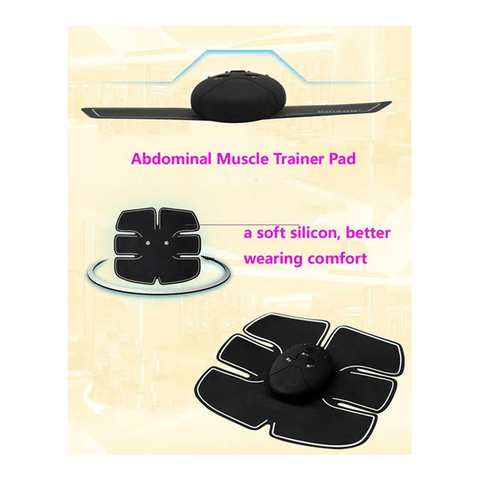 Electric Abdominal Muscle (EMS) Body Trainer for Slimming and Massage SixPad 6 Pack - SquareDubai