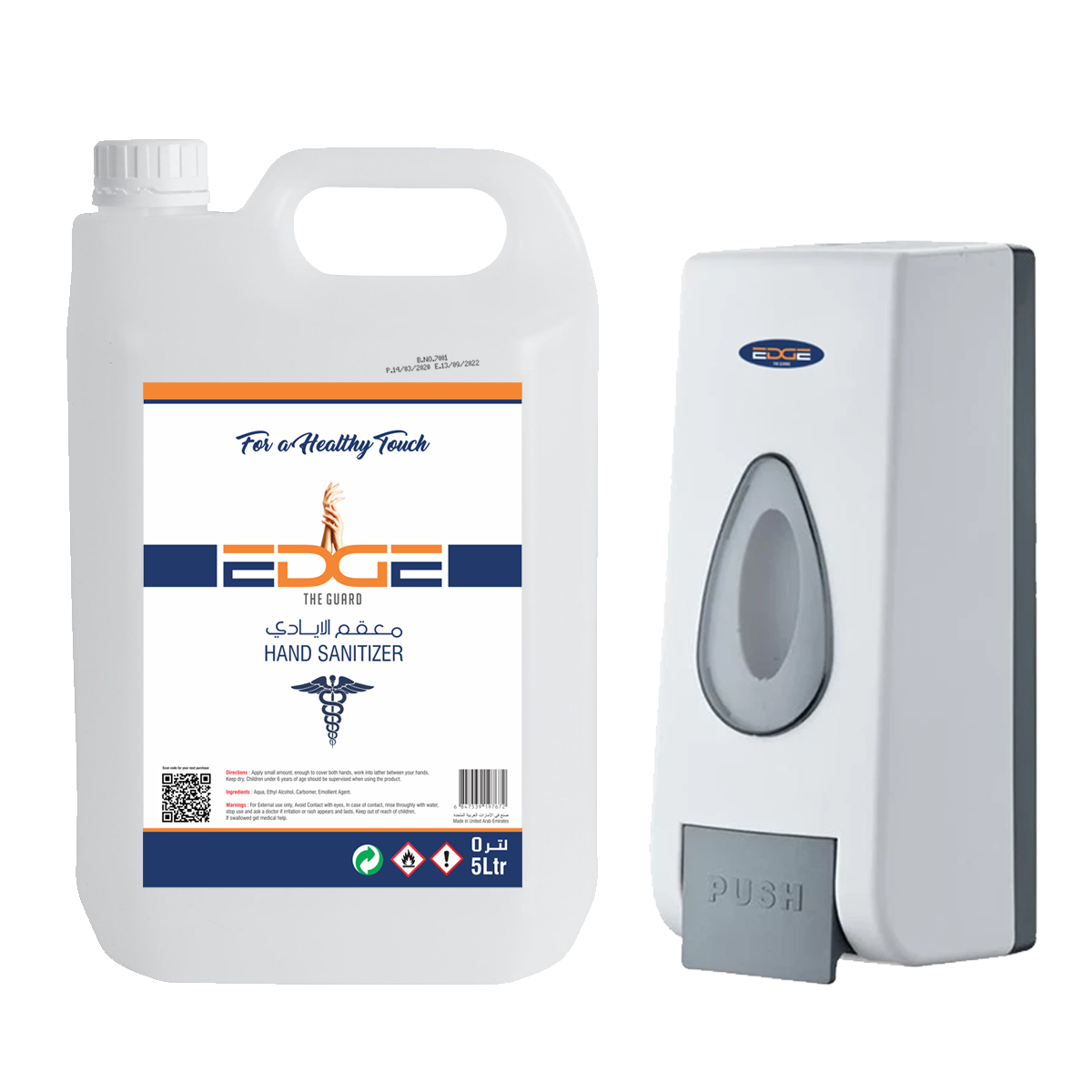 Hand Sanitizer 5 ltr Packing + Dispenser - EDGE