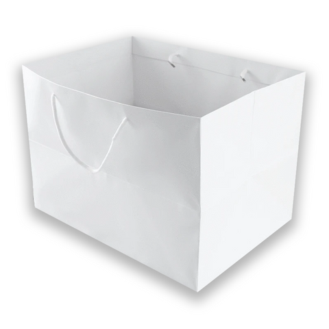 White paper bag square-shaped (40 x 28 x 28 CM) 12 Pc Pack