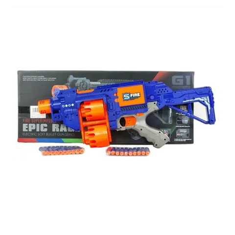 Epic Rage Strike Reaper Blaster Kids Toy Gun With Magazine 20 Darts Bullets