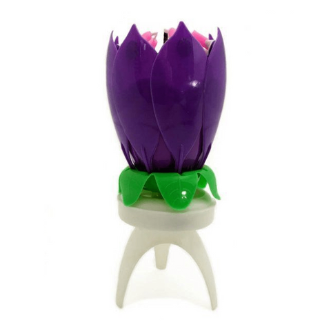 Melody Birthday Candle Lamp - Purple