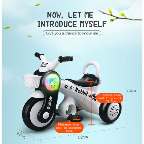 Kids Electronic Motorcycle Ride-On Bike - Red - Fengda