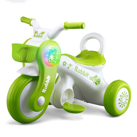 Kids Electronic Motorcycle Ride-On Bike - Green - Fengda