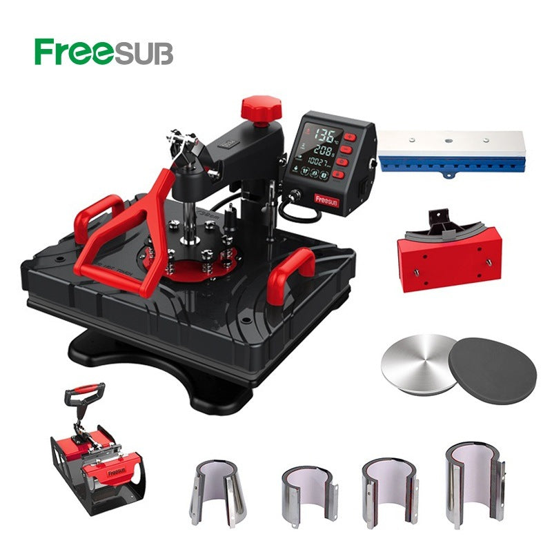 New Digital 11 in 1 Combo Heat Press Machine for Mug, T-Shirt, Cap, - Freesub