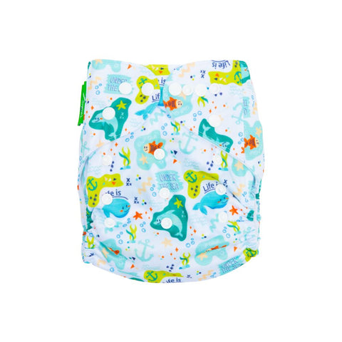 Baby Cloth Diaper all in one Reusable W/ 2 Nappy