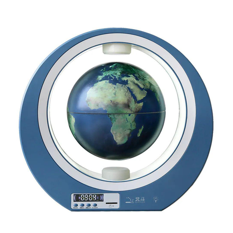 Magnetic Levitation Floating Globe Stereo Bluetooth Speaker World Map Anti Gravity Globe - Blue