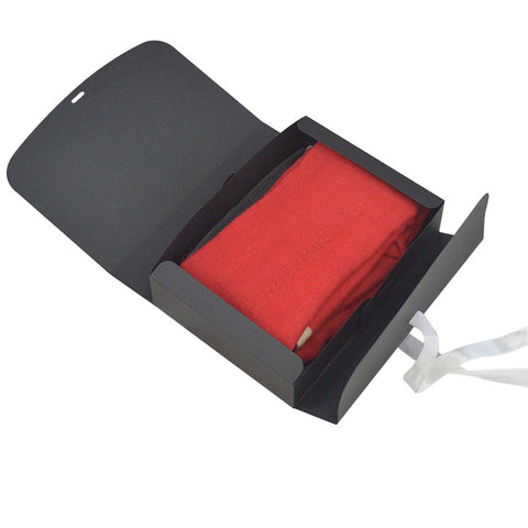 Silk Ribbon Closure Design BLACK Kraft Gift boxes (30x25x8Cms) 10Pc Pack - Black