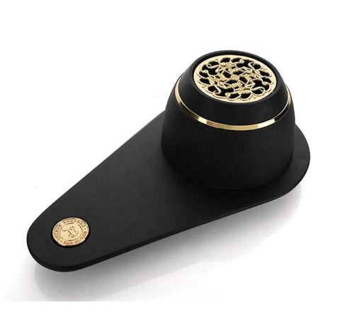 USB Rechargeable Aroma Burner Mini Hand-held Incense Burner Bukhoor Dukhoon - Black