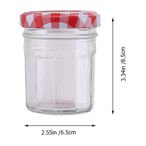 12pcs Glass Jar with Lids / Jam Jar Glass Storage Jar for Wedding Favors Honey Jams 200ml- Willow