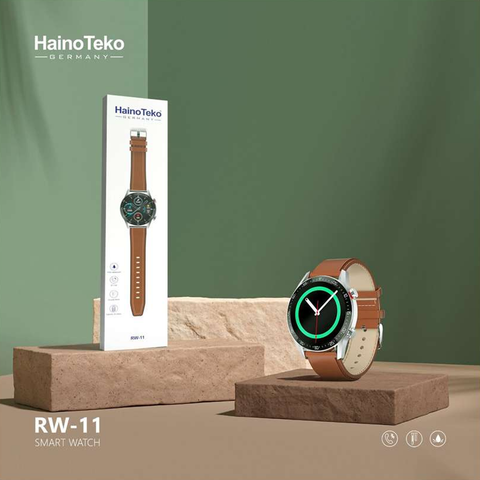 RW-11- HainoTeko 46mm Bluetooth Smart Watch, With Double Band - Black